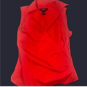Express Women's Red Sleeveless Top